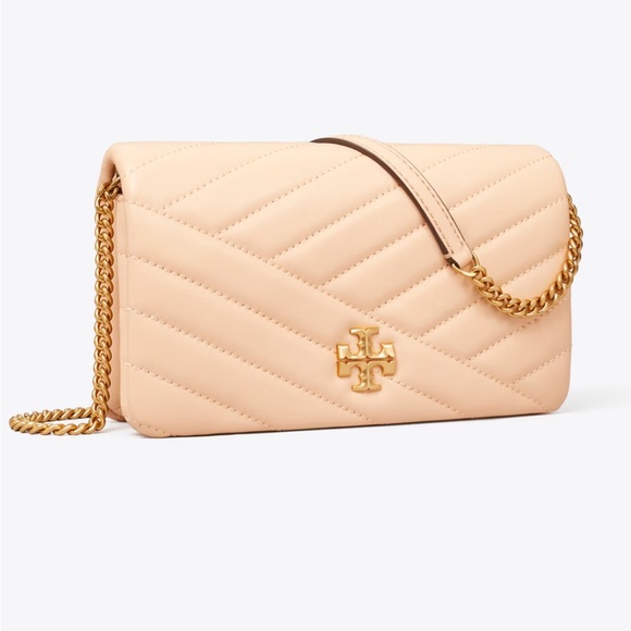 New Tory Burch Kira Quilted Leather Wallet on Chain - Picture 1 of 11